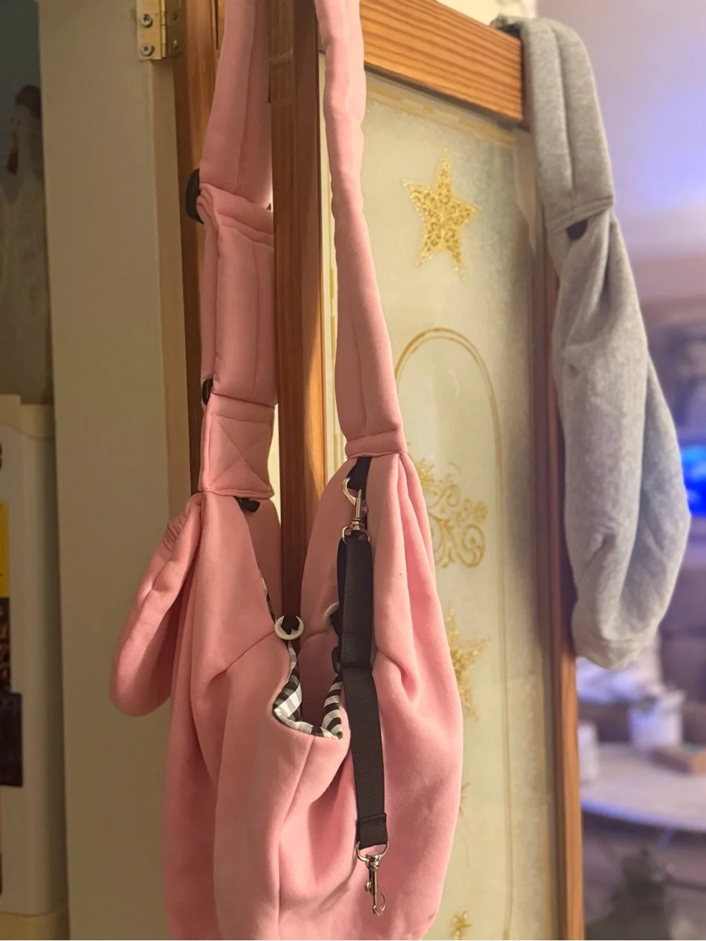 Pink and Gray Duo Pet Crossbody Carriers